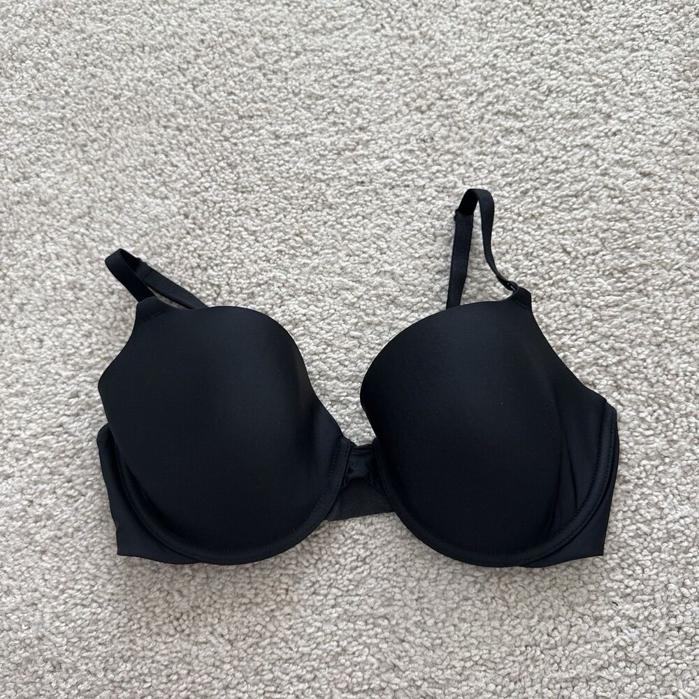 Victoria Secret Women’s Black Demi Bra 34DD Satin Padded Underwire